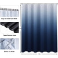 thumbnail image 6 of Shower Curtain, Ombre Blue Shower Curtains for Bathroom, Shower Curtain Sets Farmhouse Cloth Blue Shower Curtains, Rustic Washable Bathroom Waterproof Shower Curtain, 72x72 Inch, 6 of 6