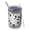 Bulldog Dog, variant on 12oz Tumblers Dachshund and Flower Vacuum Insulated Stainless Steel Travel Tumbler Cups Mug with Lid and Straw for Beer,Coffee,Beverages with Cleaning Brush for Cold & Hot Drinks