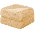 thumbnail image 1 of Manta Cubierta roda pie lanudo Pelaje imitaci?n sint?tica Gran Largo de Cama Reversible Decorativo de 4 tama?os Arena de miel Doble-60 "x78" Unique Bargains Manta, 1 of 1