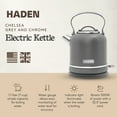 thumbnail image 2 of Haden Chelsea 1.7 Liter Electric Water Kettle with Base, Grey & Chrome, 2 of 9