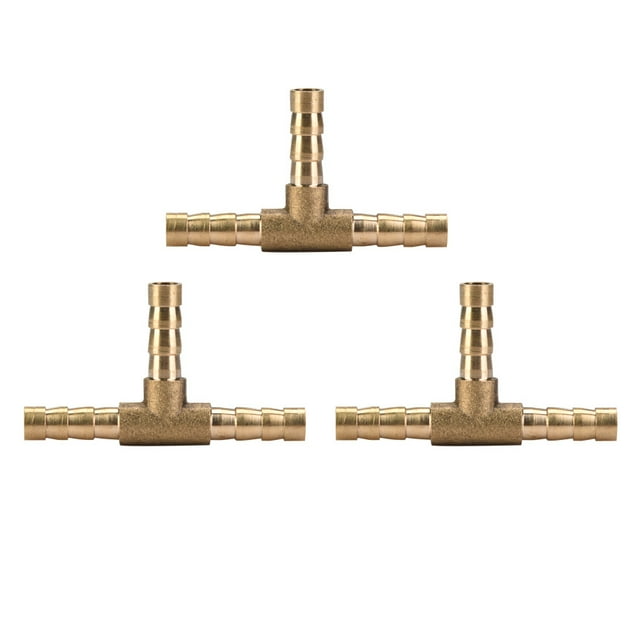 T Hose Connector,5pcs Brass T 3-Way T Barbed Connector Brass T Barbed Connector Unrivaled Performance