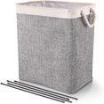 thumbnail image 1 of LLC Panier à Linge Pliable Gris avec Poignées, 1 of 5