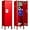 Red, variant on Metal Locker with 5 Doors, 66" Lockers for Employees Steel Storage Locker, Lockable Locker Cabinet for School, Gym, Home Office and Garage(Red)