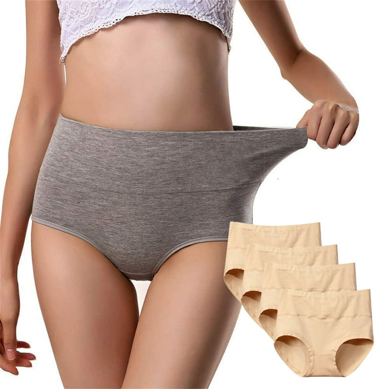 Womens Underwear Seamless Cotton Underwear High Waisted Briefs