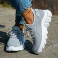 thumbnail image 2 of Womens Chunky Walking Shoes Comfortable Arch Support Orthopedic Woven Non Slip Jogging Work Fashion Sneakers, 2 of 7