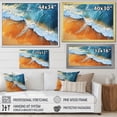 thumbnail image 4 of Designart "Vintage Appeal Blue and Orange Beach III" Coastal Framed Wall Art - Coastal Blue Coastal Beach Entryway Framed Wall Art, 4 of 6