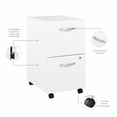 thumbnail image 3 of Studio C 2 Drawer Mobile File Cabinet in White - Engineered Wood, 3 of 7