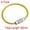 Yellow, variant on 90mm Length Coated Stainless Steel Keyring Loop Cable Yellow 4 Count