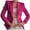 Hot Pink, variant on Ruimatai Women's Long Sleeve Solid Cardigan Blazer Jacket with V-Neck and Pockets, Casual Office Wear, Polyester Outwear