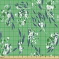 thumbnail image 2 of Exotic Fabric by the Yard, Tropical Eucalyptus Flowers Bouquet Leaf Beauty of Forest Branch Essence, Decorative Upholstery Fabric for Sofas and Home Accents, Sea Green Dark Indigo by Ambesonne, 2 of 5