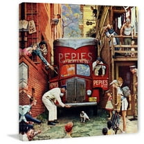 Marmont Hill "Road Block" by Norman Rockwell Painting Print on Canvas