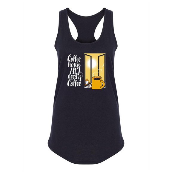 Coffee Quotes Racerback Tank Women -Image by Shutterstock, Female Medium
