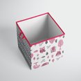 thumbnail image 2 of Bacati - Owls in the Woods Nursery Storage Items, Pink/Grey, 2 of 10