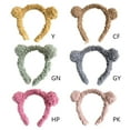 thumbnail image 3 of HeroNeo Women Cute Cartoon Bear Ears Headband Fuzzy Plush Candy Color Makeup Hair Hoop, 3 of 19