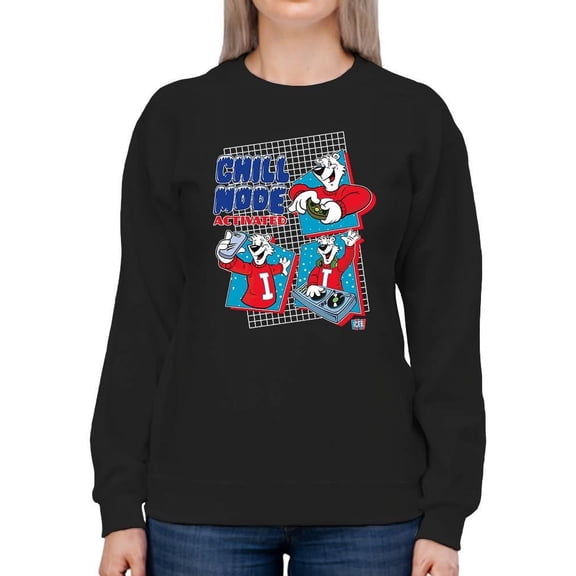 Chill Mode Activated - Fun ICEE Polar-Bear Graphic Sweatshirt Women's