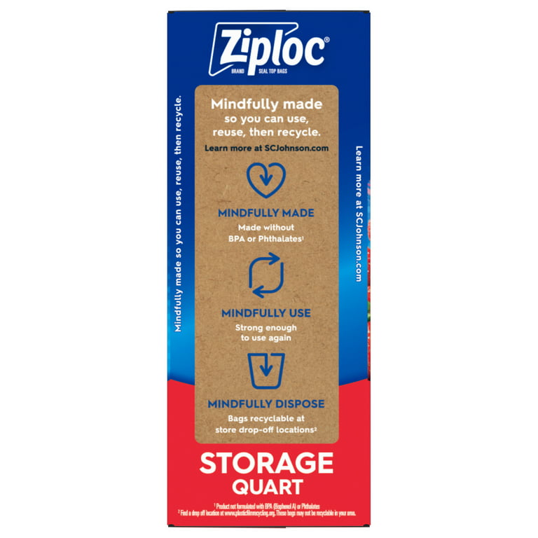 Ziploc Brand Storage Bags with New Stay Open Design, Gallon, 80 Count,  Patented Stand-up Bottom, Easy to Fill Food Storage Bags, Unloc a Free Set  of Hands in the Kitchen, Microwave Safe