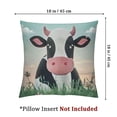 thumbnail image 4 of Cow Background Print Throw Pillow Covers Soft Corduroy PillowcaseDecorative Cushion Cover Modern Square Cushion Cases for Living Room Bed Sofa Bedroom Pillow Included, 4 of 7