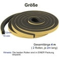 thumbnail image 2 of 4M Foam Rubber Sealing Strip Door & Window Sound Foam Tape, 2 of 3