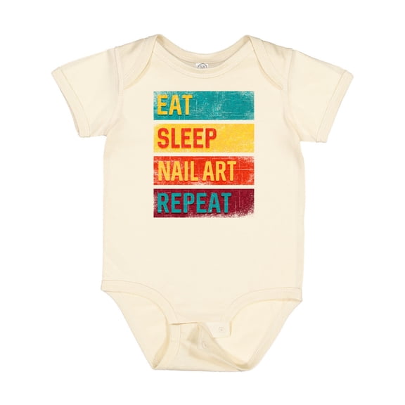 Inktastic Nail Tech Eat Sleep Nail Art Repeat Boys or Girls Baby Bodysuit