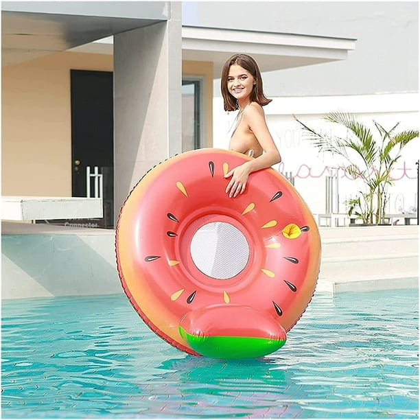 Fruit Pool Float, Inflatable Swim Tube Rings Pool Lounger Chair Float  Comfortable Pool Float with Headrest, Beach Swimming Pool Floats Party Raft