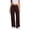 Brown, variant on Women Elastic Waist Straight Cargo Pant Relaxed Fit Casual Lounge Workout Travel Hiking Trousers with Pockets