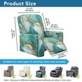 thumbnail image 3 of POLERO Green Marble Golden Texture Print Recliner Slipcover Lazyboy Recliner Chair Cover 4 Piece Stretch Couch Covers Small Reclining Cover with Pockets Furniture Protector, 3 of 7