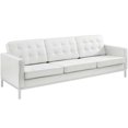 thumbnail image 5 of Modway Loft 3 Piece Leather Sofa Loveseat and Armchair Set, Multiple Colors, 5 of 6
