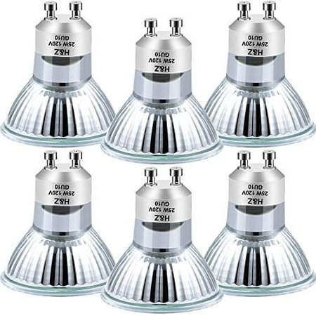 

H&Z NP5 gu10 120v 25w Bulb Candle Warmer 6pcs gu10+c 120v 25w Halogen Light Bulbs with Glass Cover gu10 Bulb Dimmable & Warm White MR16 GU10 Base for Candle Warmer Light Bulbs Track Light Bul