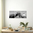 thumbnail image 2 of 3 Pcs Black & White Animal Wall Art Highland Cattle with Long Horns Pictures on Canvas Print Modern Texas Longhorn Wall Decor Western Decor for Farmhouse Office Wall Home Decoration, 2 of 6