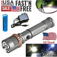 thumbnail image 2 of Rechargeable LED Flashlight Tactical Police Super Bright Torch Zoomable, 2 of 12