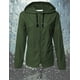 thumbnail image 3 of Chubasquero Avoogue, cortavientos, impermeable, talla grande, color verde, 3XL, 3 of 5