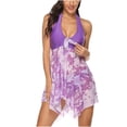 thumbnail image 2 of Traje de baño de dos piezas dividido con estampado cómodo con honda informal para mujer con estilo OAVQHLG3B Store  lin121212, 2 of 3