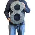 thumbnail image 5 of Huge 20" Metal Number Eight 8" Wall Decor, Silver with Rusted Edges, Galvanized Wall Mountable Decoration for Country, Mid-Century, or Farmhouse Themed Room or Event, 5 of 6