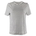 thumbnail image 4 of Women's Striped Organic Linen T-Shirt-WB-XS, 4 of 4