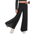 thumbnail image 2 of Haitryli Big Girls Lyrical Dance Clothes Dancing Trousers Wide-leg Pants Modern Jazz Dancewear Gymnastic Bottoms Black 6, 2 of 7