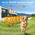 thumbnail image 4 of Dog Shock Collar,3300FT Dog Training Collar with Remote,IP67 Waterproof Rechargeable Sleek Modern Shock Collar for Small,Medium,Large Dogs with Beep,Vibration,Safety Shock,LED Light,8-120 lbs, 4 of 9