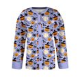 thumbnail image 4 of IYYVV Womens Halloween Cardigan Sweaters Ghost Print Button up Cardigans Fall Winter Warm Sweater Coats Sky Blue 3XL, 4 of 6