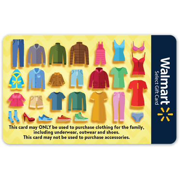 Apparel Only Select Walmart Gift Card