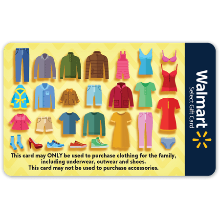 Apparel Only Select Walmart Gift Card