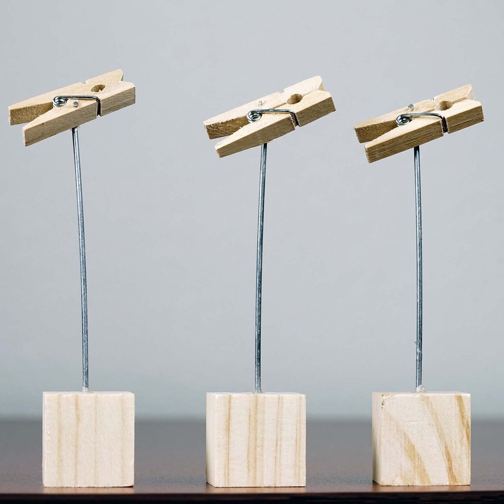 12 Pack Wooden Clip Place Card Holder Clearance SALE