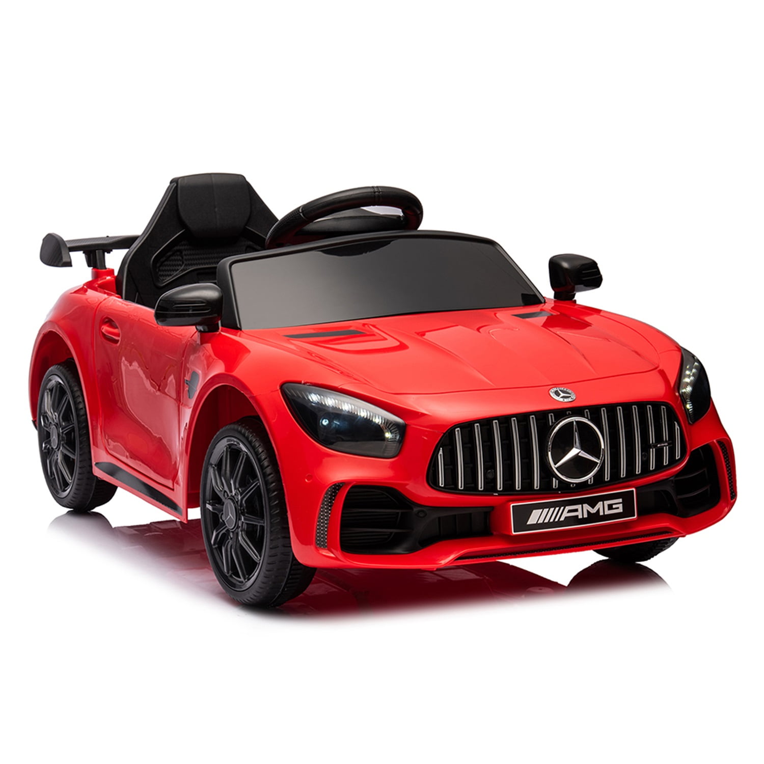 CIPACHO Licensed Mercedes-Benz AMG GTR Dual drive 12V Powered Ride Ons Sports Car with 2.4G Remote Control, Red