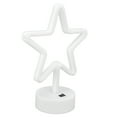 thumbnail image 2 of Lámpara de escritorio LED USB con forma de estrella de cinco puntas, luz cálida, letrero de neón, decoración para dormitorio, bar y vacaciones., 2 of 14