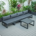 thumbnail image 5 of Patio Furniture Set 5 Piece Outdoor Chairs Coffee Table Rustic Ranch Black, 5 of 5