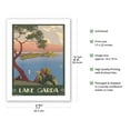 thumbnail image 2 of Lake Garda - Verona Northern Italy - Vintage Travel Poster by Severino Tremator c.1920s - Bamboo Fine Art 290gsm Paper (Unframed) 17x22in, 2 of 4