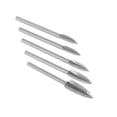 thumbnail image 3 of EeaseMX Juego de 5 brocas de tres hojas para tallado de madera, cabezal de taladro eléctrico, cabezal de corte para tallado y grabado, fresa para carpintería en casa y taller (plata, 3 mm), 3 of 7