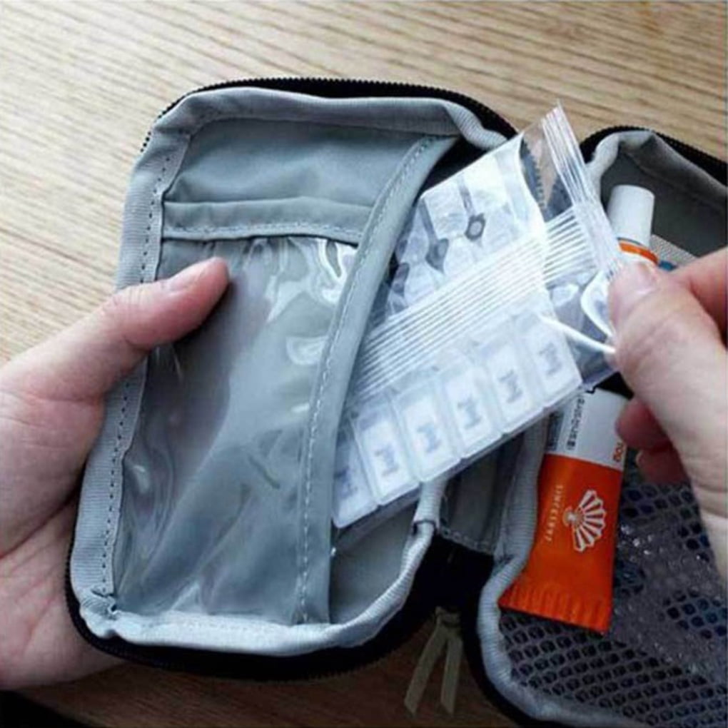 2 Pieces Medical Bag Emergency Survival First Aid Kit Bag Home Travel Camping