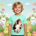 thumbnail image 2 of Boys Animal Shirt , Animal Print Shirt Kids , Kids T Shirts for Girls,Easter Holiday Graphic Tees For Boys Soft Casual Short Sleeve Colorful Kids Tops, 2 of 4