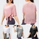 thumbnail image 4 of Camiseta holgada de mujer Medias mangas Abertura lateral Cubiertas para deportes Abanopi Camiseta deportiva, 4 of 7