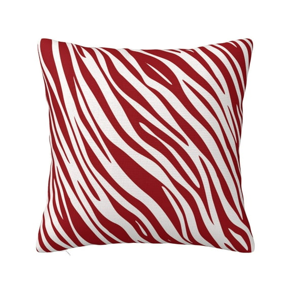 ZICANCN Red Zebra Texture Decorative Throw Pillow Covers, Bed Couch Sofa Decorative Knit Pillow Covers for Living Room Farmhouse 22"x22"
