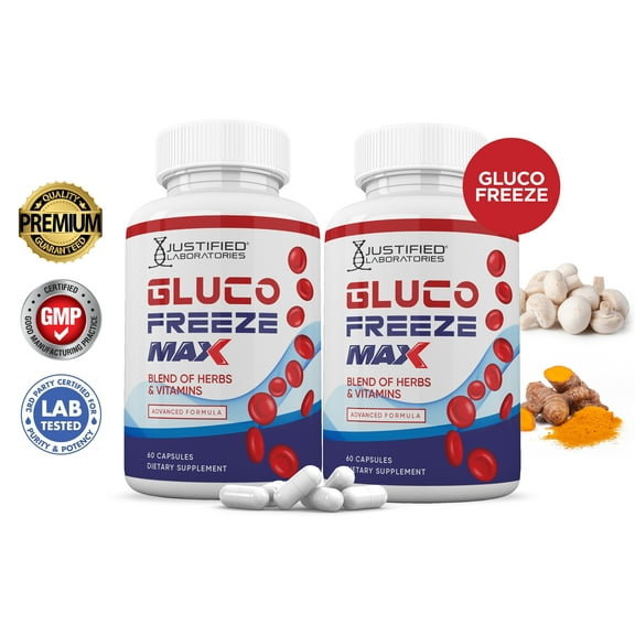 (2 Pack) Glucofreeze Max Advanced Formula 1295MG 120 Capsules
